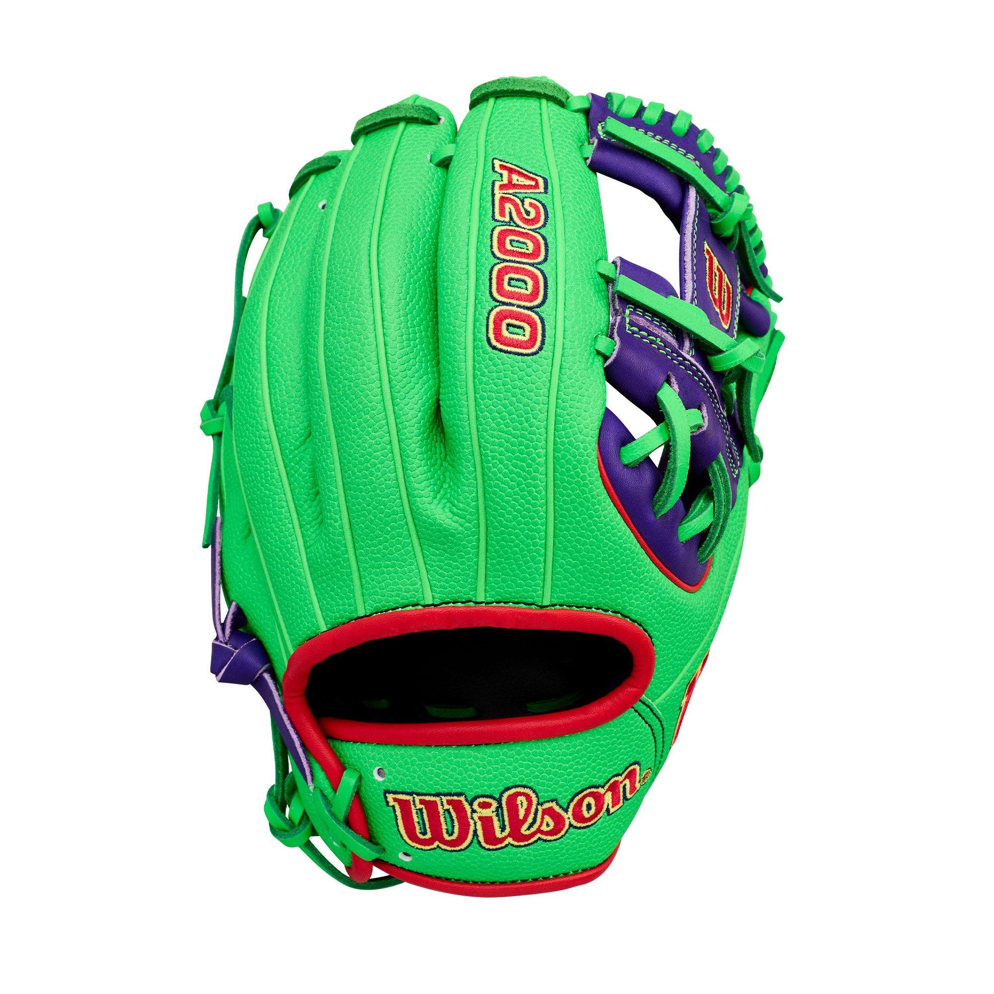 Wilson Big League Chew Swingin&rsquo; Sour Apple A2000 1786SS 11.5&rdquo; Infield Baseball Glove 2026 - GREEN/PURPLE